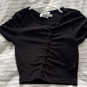 Princess Polly Black Crop Top